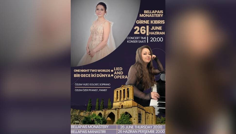 “Bir Gece İki Dünya” konseri Bellapais Manastırı’nda