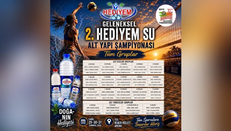 Hediyem Su’dan genç spora büyük destek: Plaj voleybolunda heyecan başlıyor