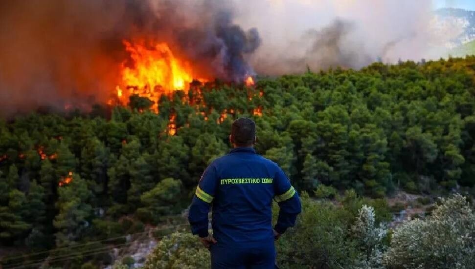 Yunanistan'ın Konitsa bölgesinde 1 haftadır süren yangında 629 hektar alan zarar gördü