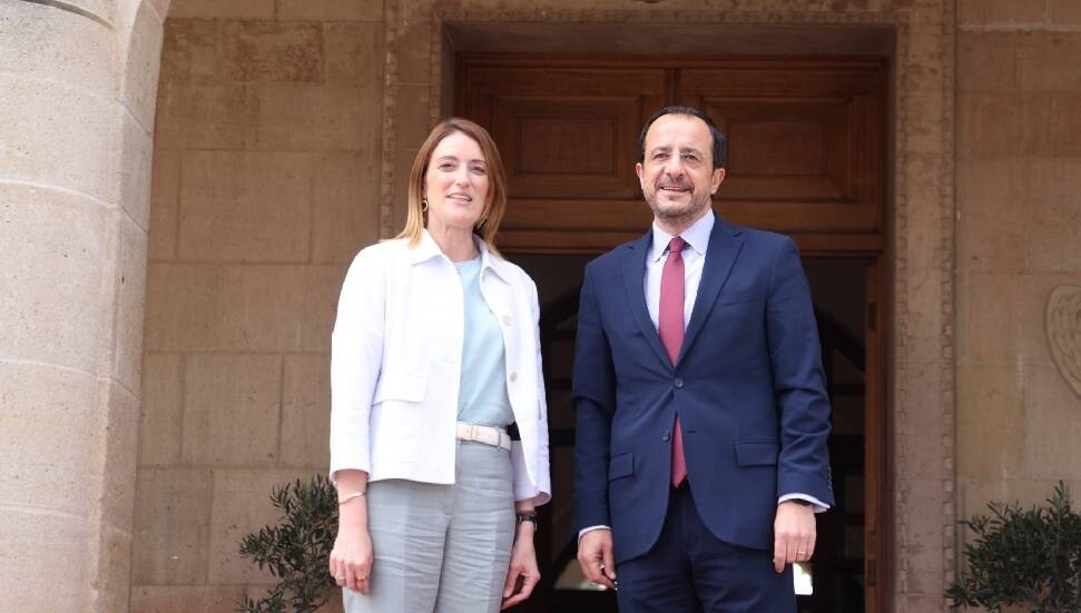 Avrupa Parlamentosu Başkanı Roberta Metsola Güney Kıbrıs’ta