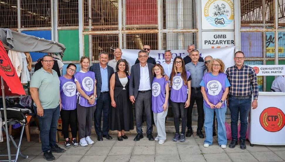 CTP'li kadınlar hem dayanışma gösterdi hem imza topladı