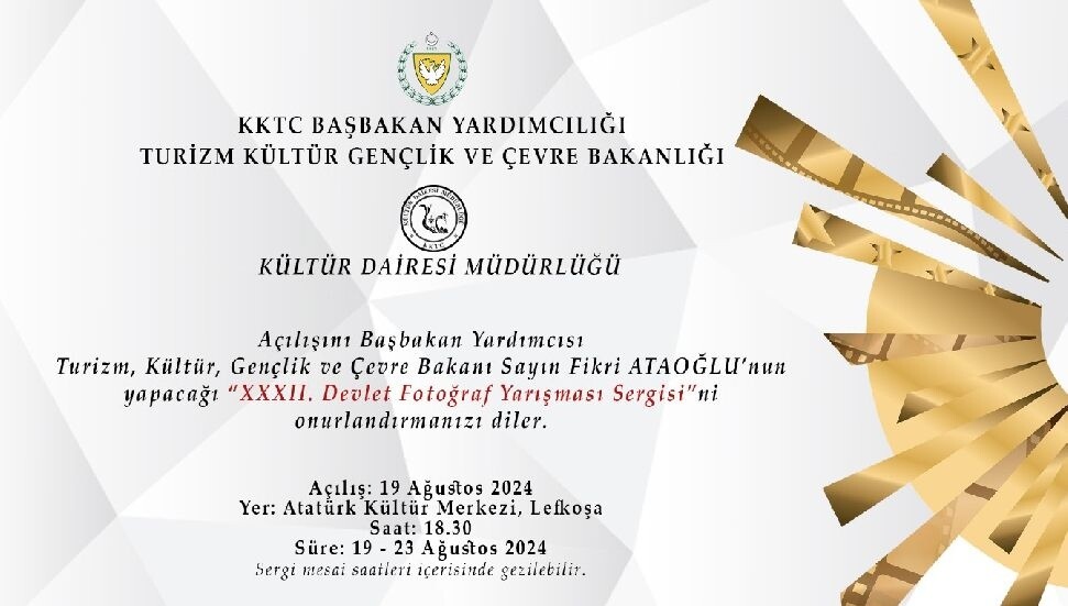 XXXII. Devlet Fotoğraf Yarışması Sergisi ve Ödül Töreni, 19 Ağustos'ta Atatürk Kültür Merkezi’nde