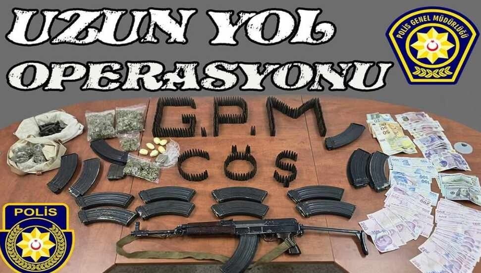 Uzun Yol Operasyonu: Çok sayıda mermi ve kalaşnikof ele geçirildi!