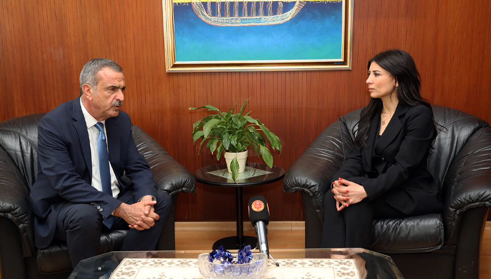 Fazilet Özdenefe, Gazimağusa Belediye Başkanı Uluçay'ı kabul etti