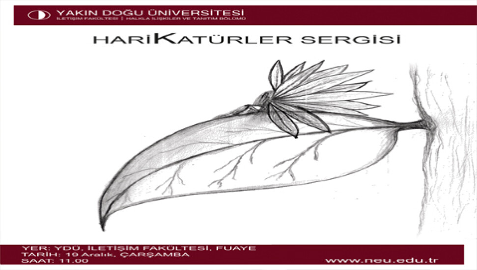 YDÜ İletişim Fakültesi öğrencilerinden karikatür sergisi