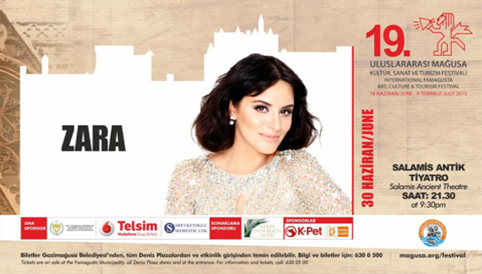 Türkiyenin güçlü seslerinden Zara yarın akşam Salamis Antik Tiyatroda olacak