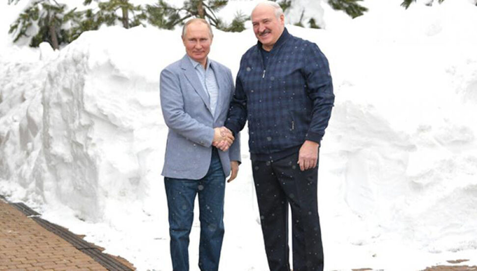 Ο Ρώσος πρόεδρος Πούτιν και ο Πρόεδρος της Λευκορωσίας Λουκασένκο