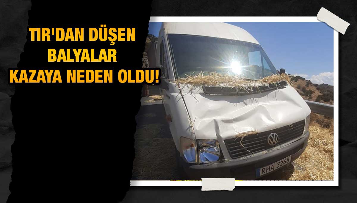 TIR'dan düşen balyalar araca çarptı - Vimarsana News