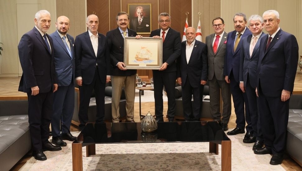 Erhürman Türkiye Odalar ve Borsalar Birliği Başkanı Hisarcıklıoğlu'nu kabul etti