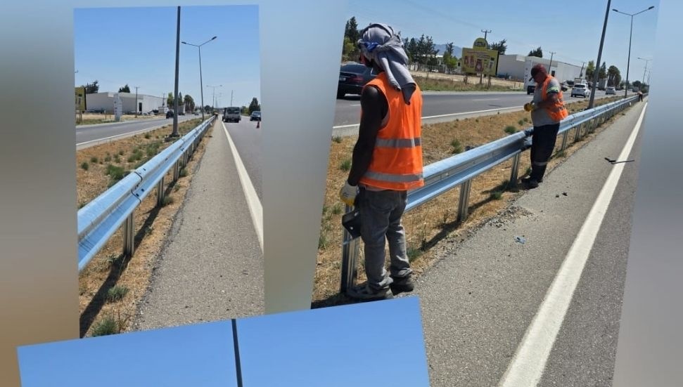 Lefkoşa-Güzelyurt ana yolunda oto korkuluk çalışmaları başladı