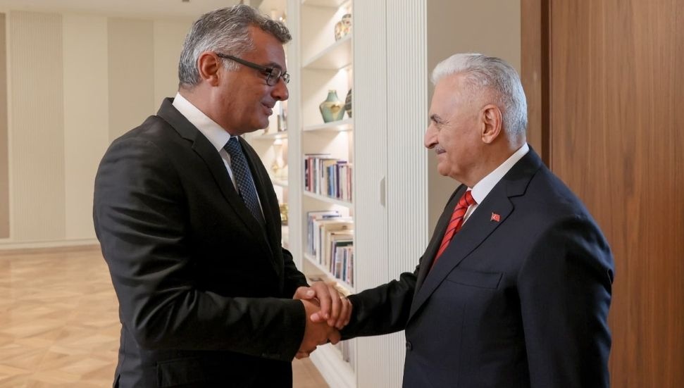 Tufan Erhürman, Binali Yıldırım'ı kabul etti: TDT Aksakallar Konseyi çalışmaları görüşüldü