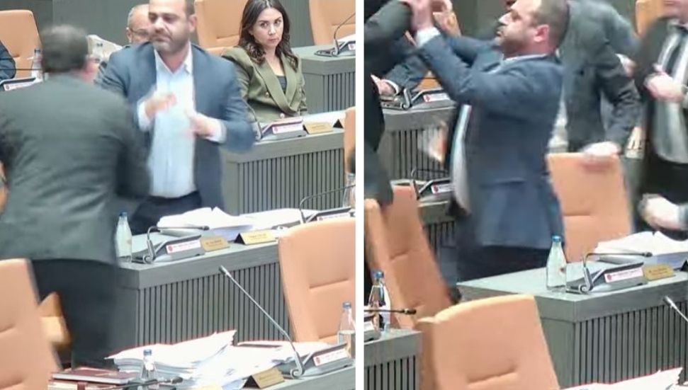 Savaşan ve Talat birbirine girdi