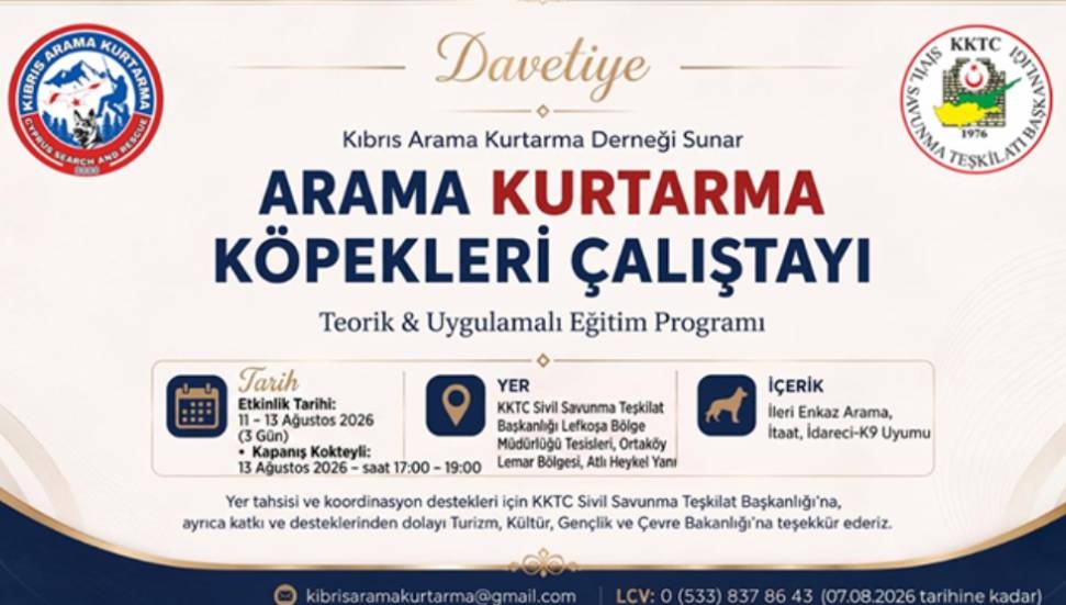 KARK, “Arama Kurtarma Köpekleri Çalıştayı” 11 – 13 Ağustos arası yapılacak