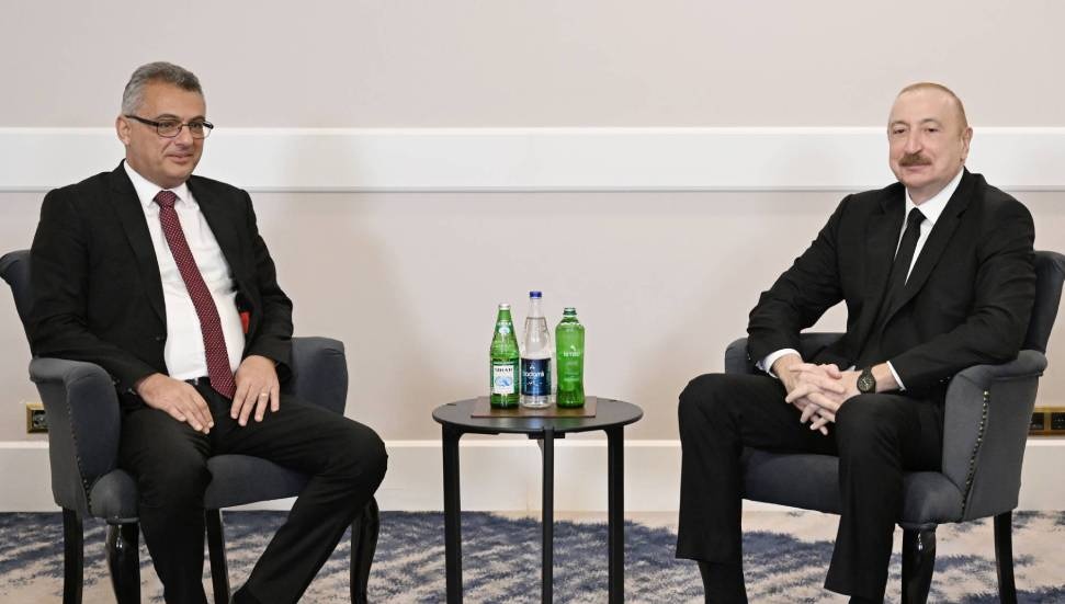 Azerbaycan Cumhurbaşkanlığı, Erhürman ile Aliyev görüşmesini paylaştı