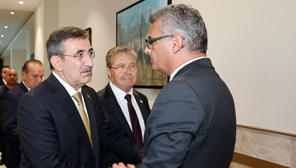 Tufan Erhürman, Türkiye Cumhuriyeti Cumhurbaşkanı Yardımcısı Cevdet Yılmaz’ı kabul etti