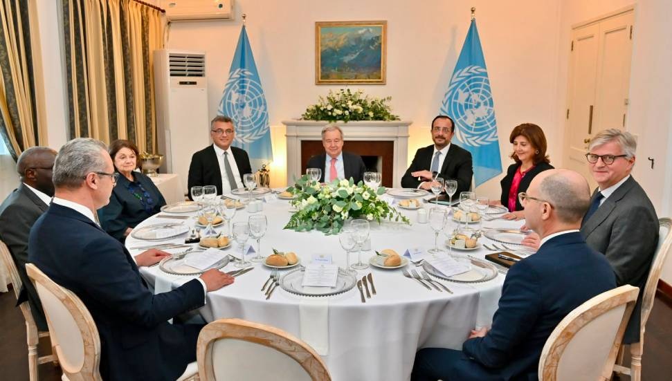 Erhürman, Guterres ve Hristodulidis akşam yemeğinde buluştu