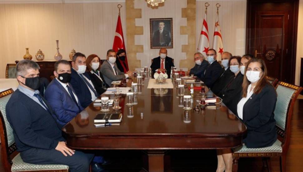 Ο Πρόεδρος Ersin Tatar πραγματοποίησε συνάντηση με τους συμπροέδρους της τεχνικής επιτροπής.